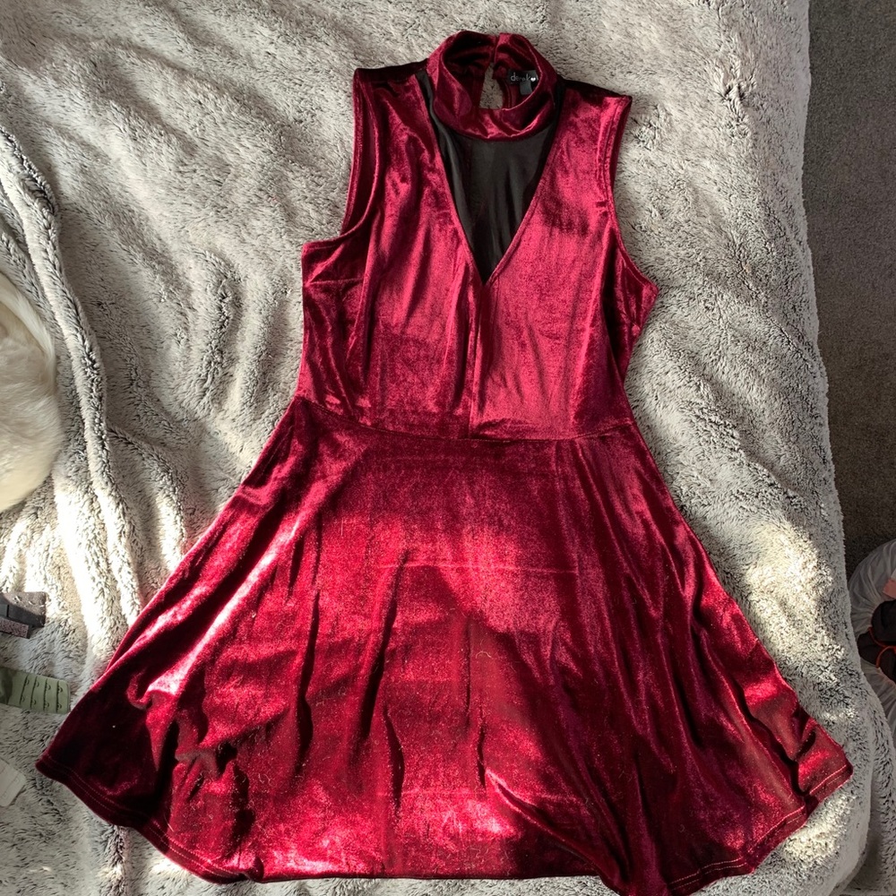Velvet mini dress